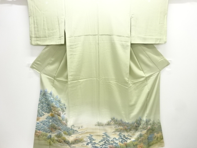 寺院風景模様三ツ紋色留袖